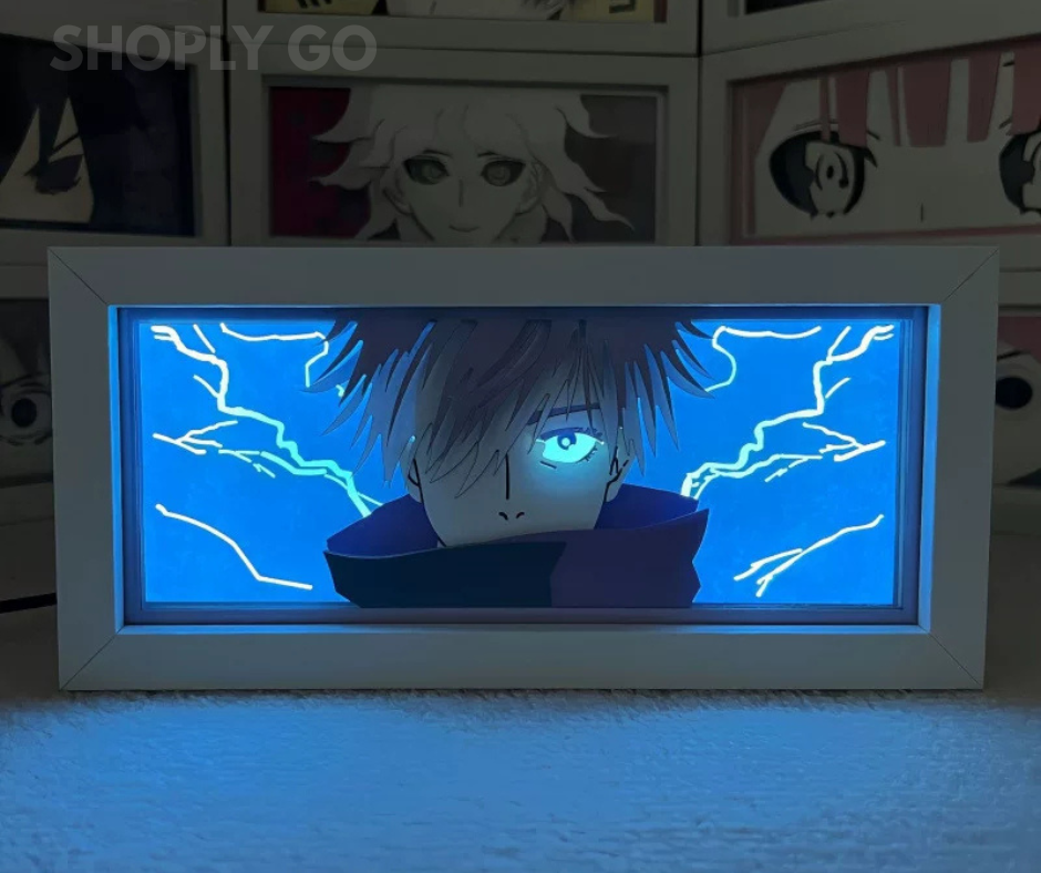 Jujutsu Kaisen 3D Paper Cut Light Box – Anime LED Shadow Box Frame