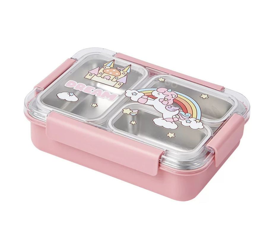 Premium Stainless Steel Kids' Lunch Box – Leakproof & Multi-Compartment